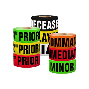 8 rouleaux de ruban de triage d'urgence 1,5 po x 200 pi, codé par couleur (noir/rouge/jaune/vert) pour l'identification des victimes, les services d'ambulance et les interventions en cas d'incidents massifs - Product Image 4