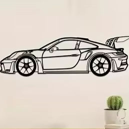 Signe de décoration murale de voiture de <span class=keywords><strong>garage</strong></span> en métal Cadeau pour homme Cadeau de pendaison de crémaillère Décoration murale à suspendre Art mural - Product Image 2