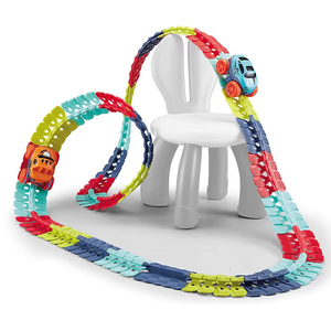 <span class=keywords><strong>Pistas</strong></span> creativas originales, juego de pista Flexible, modelo luminoso de coche de juguete con montaje de luces, 144 Uds. - Product Image 1