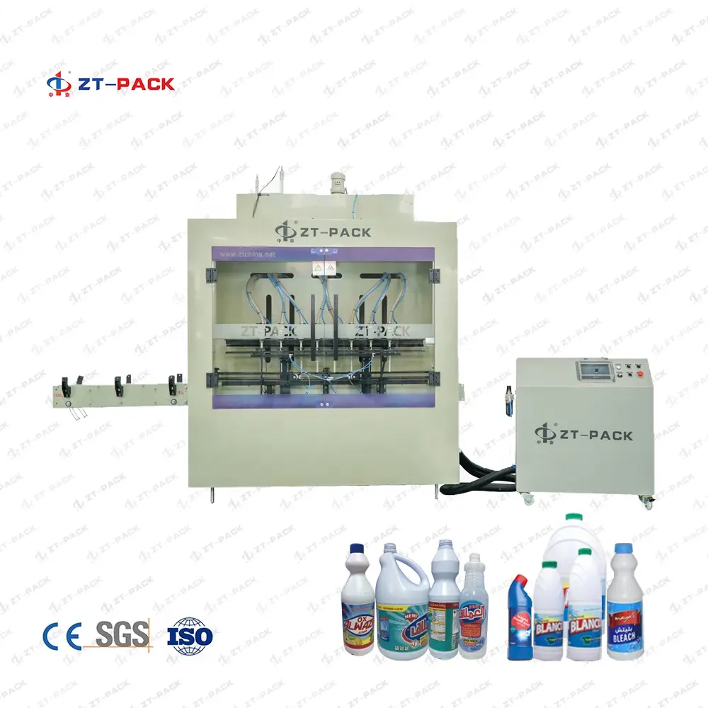 Limpiador de inodoro harpic de fácil operación, máquina de llenado de líquido y ácido, botella de plástico, lejía