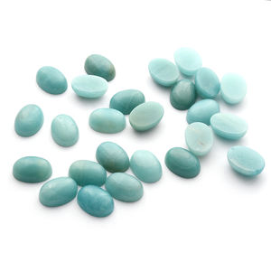 Pietra di Amazonite di quarzo <span class=keywords><strong>verde</strong></span> naturale taglio rotondo forma ovale 8mm 10mm 8x10mm di alta qualità pietre sciolte Cabochon Amazonite - Product Image 2