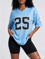 Jersey Sepak Bola Amerika Sublimasi Kustom FQ, Seragam Cheerleading Kosong, Jersey Pertandingan, Jersey Latihan Sepak Bola yang Bernapas