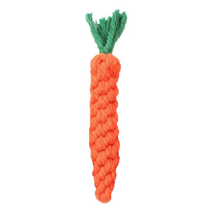 Jouet à mâcher en corde de coton pour animaux de compagnie, jouet tressé durable pour chien, forme de carotte, taille moyenne - Product Image 4