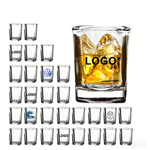Bicchierini da Shot Quadrati con Base Pesante Personalizzabili, <span class=keywords><strong>Bicchieri</strong></span> da Tequila in Bulk, Piccoli <span class=keywords><strong>Bicchieri</strong></span> Trasparenti per Vodka, Whiskey e Liquori - Product Image 1