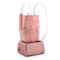 Nouveau design pièce à main étanche 85W moteur sans balais 45000 tr/min perceuse à ongles professionnelle rechargeable avec station de charge d'horloge