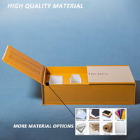 Boîte en carton personnalisée pour cosmétiques, parfums, huiles essentielles, produits de beauté, emballage cadeau, boîte à double porte magnétique en papier avec EVA