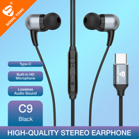 Écouteurs intra-auriculaires filaires de type C à branchement mobile, 1,2 m, haute qualité, suppression active du bruit, étanches IPX-4, AAC