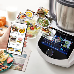 Icookmix <span class=keywords><strong>Thermomix</strong></span> électrique en acier inoxydable, <span class=keywords><strong>cuiseur</strong></span> intelligent, commande par application WiFi, design écologique, commande tactile - Product Image 3