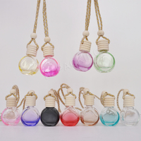 Diffuseur de parfum transparent pour voiture, pendentif d'aromathérapie, flacon vide de 10 ml, diffuseur suspendu, flacon de parfum pour voiture, flacon d'aromathérapie automobile
