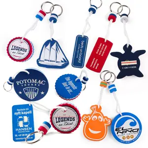 Porte-clés flottant promotionnel de forme ronde porte-clés flottant en mousse eva avec logo personnalisé