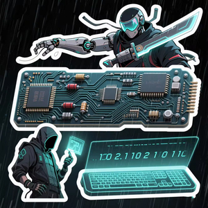 Custom Waterproof Printing <b>logo</b> Packaging Gloss Vinyl Holographic Custom Die Cut <b>Sticker</b> - Product Image 6