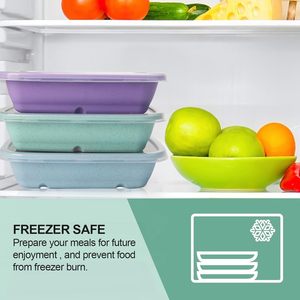 Lonchera de Fábrica con 1 Compartimento, Apta para <span class=keywords><strong>Microondas</strong></span> y Lavavajillas, Libre de BPA, Reutilizable y Apilable, Recipientes para Preparación de Comidas - Product Image 6