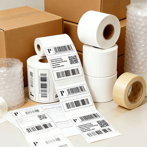 สติ๊กเกอร์พิมพ์ความร้อนแบบพับได้ Sailing Direct-Thermal-Labels ขนาด 100x150 มม. แบบมีรูเจาะ 100x150 สติ๊กเกอร์ความร้อนในกวางโจว - Product Image 2