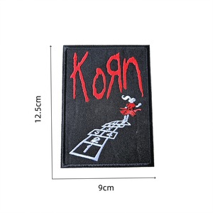 カスタマイズ可能なパンクミュージック刺繍キャンバスバッジ、ヨーロッパ・アメリカンロックバンドスタイル3D、装飾ステッカー、服飾デコレーション用 - Product Image 4