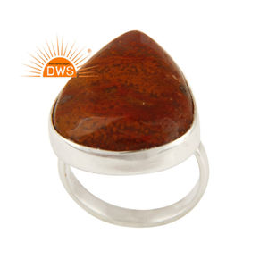 Ocean Jasper Gemstone <b>Ring</b> Jewelry Designer 925 Sterling <b>Silver</b> <b>Ring</b> <b>Chunky</b> <b>Rings</b> Manufacturer Vintage Collection - Product Image 1