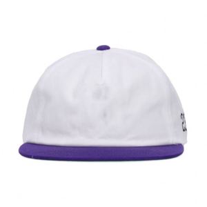 Casquette Snapback en Coton Blanc et Violet de Haute Qualité avec Broderie Numérique et Circonférence Réglable 5 Panneaux Été 2026 - Product Image 2