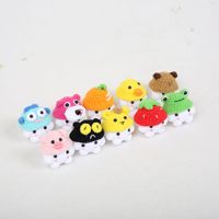 Mignon Crochet Champignon Porte-clés Crochet Amigurumi Art Animal Poupée Porter Grenouille Canard Lapin Ours Chat Chapeau Porte-clés Crochet Porte-clés