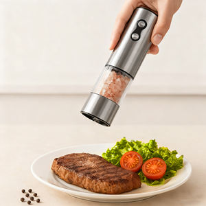 Set Macina Sale e Pepe Ricaricabile USB Automatico con Grossolanità di Macinatura Regolabile e Luce a LED - Product Image 1