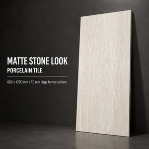 Piastrella in Gres Porcellanato Rustico Grigio Chiaro Kynfort 600x1200mm, Finitura a Secco, Effetto Anticato per Soggiorno e Hotel - Product Image 4
