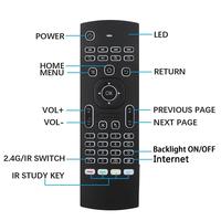 Prix d'usine universel de haute qualité Télécommande Smart TV pour MX3 2.4G Mini clavier sans fil avec rétroéclairage vocal Air Mouse