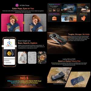 オリジナルCellular Blackviewオスカルパイロット3頑丈電話12GB + 256GB 6.78インチAndroid 15スマートフォン5G携帯電話 - Product Image 4