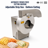 Máquina Cortadora de Patatas, Taro, Batatas y Zanahorias en Tiras, Cortadora Automática de Verduras para Freír, Máquina de Alimentos de Acero Inoxidable 304