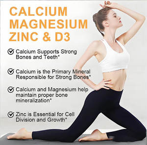 Calcium Magnesium Zink Vitamine D3 Complete Botondersteunende Formule Private Label OEM ODM - Product Image 3