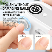 Coupe-ongles électrique rechargeable avec lumière 2 en 1 coupe-ongles polisseuse coupe-ongles