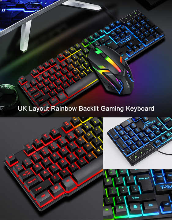 Factory Sales Russian Gaming Wired Keyboard and Mouse Combo Computer ...
