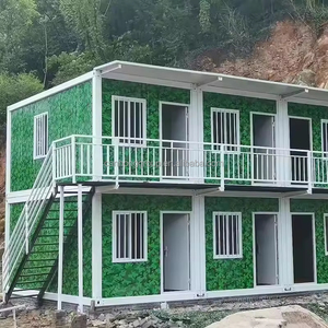 Kits de Casas Contenedor Prefabricadas con Paneles Sándwich Transpirables, Edificio de Oficinas en <span class=keywords><strong>Puerto</strong></span> Rico, Cabaña Portátil Apilable de 2 Pisos para Minería - Product Image 3