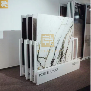 Nhà máy trực tiếp Kim Loại Xoay Pull-push Rack hiển thị cho đá slab gốm gạch đá cẩm thạch Granite thạch anh showroom hiển thị đứng - Product Image 2