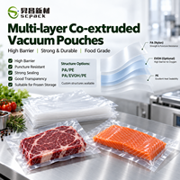 Sacs sous vide lisses pour aliments, pochettes sous vide PA PE Nylon haute barrière pour viande, fruits de mer, fromage, aliments surgelés