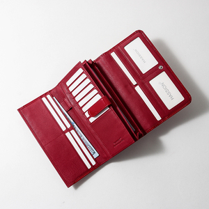 <span class=keywords><strong>Portafoglio</strong></span> da <span class=keywords><strong>Donna</strong></span> Personalizzato di <span class=keywords><strong>Grande</strong></span> Capacità, <span class=keywords><strong>Portafoglio</strong></span> Lungo in Vera Pelle con Porta Carte Rosso per Donne, Confezione OPP - Product Image 5