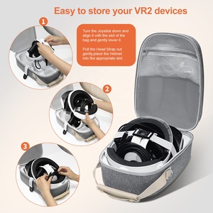 EVA เคสเดินทางแบบแข็งสำหรับ PS กระเป๋าเก็บ <span class=keywords><strong>VR2</strong></span>สำหรับ PSVR2แว่นตา VR ตัวควบคุมการกระแทก JYS-P5168 - Product Image 3