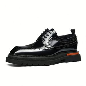 Couvre-chaussures en cuir tissé sur mesure de haute qualité pour chaussures d'affaires pour hommes, chaussures tendance - Product Image 1