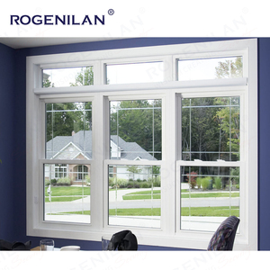 Tùy chỉnh dân cư Ba nhôm trắng đóng khung trượt dọc cử<span class=keywords><strong>a</strong></span> sổ thiết kế hiện đại với kính treo đôi đơn - Product Image 1