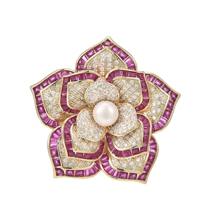 Elegante e Lussuosa Spilla in Rame a Forma di Camelia, Stile Piccola Fragranza, Atmosfera Autunnale Invernale, Arte Floreale alla Moda - Product Image 5