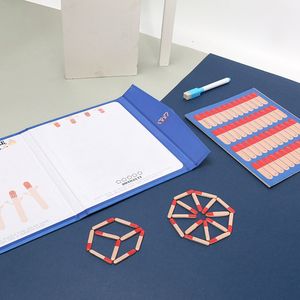 Nuovo Design in legno libro gioco Stick <span class=keywords><strong>logica</strong></span> matematica giocattolo magnetico fiammifero libro giocattolo per bambini - Product Image 5