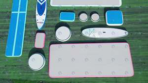 Tappetino da <span class=keywords><strong>ginnastica</strong></span> su misura per pista d'aria per SUP Paddle Board Water Float Board Stock tappetino gonfiabile da allenamento per Fitness e sport all'aria aperta - Product Image 5