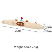 Oreiller de cou de voyage en peluche chat animal de broderie mignon de dessin animé pour avion