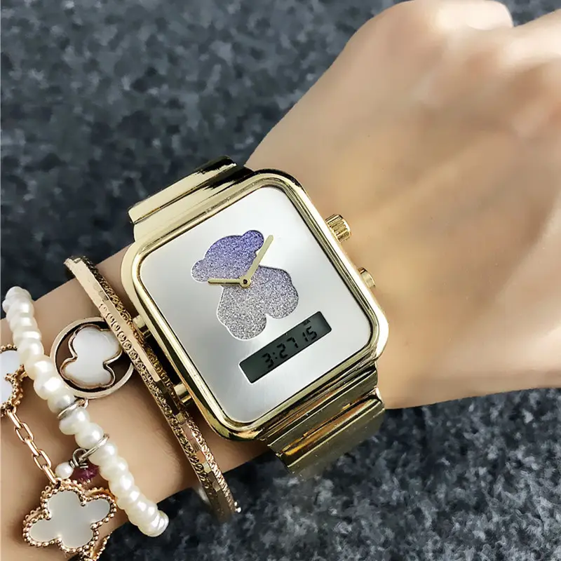 Watches Super Luminous Mens Quartz Watch Design Quartz Jewelry Bear New Factory Price Custom Luxury Women Fashion Jewelry Alloy