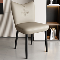 Chaise de salle à manger empilable en métal de luxe léger avec assise et dossier à ressorts pour usage domestique et hôtelier