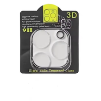 Protecteur d'objectif 3D en verre trempé transparent HD pour iPhone 11 12 13 14 15 16 17