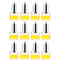 HOPECK Flacon en verre 30/50ML en aluminium pour huile essentielle/sérum, avec pipette compte-gouttes à bouton-poussoir concave en T 20/415, pour mascara