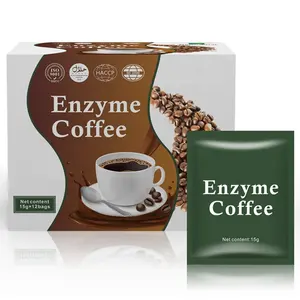 Enzyme de fibre alimentaire naturelle OEM, grains de rein blancs, café noir, combustion rapide des graisses, amincissement, perte de poids, enzyme café