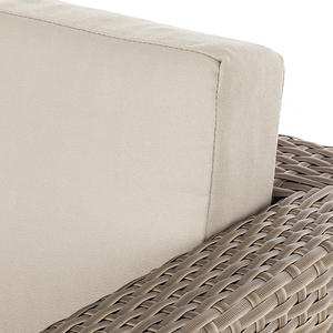 Conjunto de sofá de ratán para exteriores, muebles de jardín resistentes a la intemperie, sofá de tres plazas con silla y mesa de centro para vivir al aire libre - Product Image 2