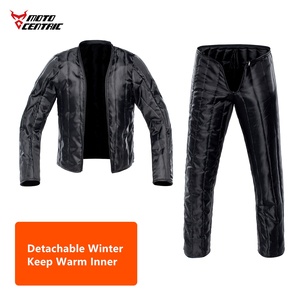 Completo Moto 7 Pezzi con Protezioni, Giacca e Pantaloni da Motocross Riflettenti, Impermeabili, Ignifughi, in Cotone Ecologico, Invernali - Product Image 4