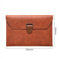 Carpeta de Archivos de Piel Sintética PU con Logotipo Personalizado de Fábrica RR, Bolsa para Documentos A4 de Gran Capacidad con Cierre de Botón a Presión, para Oficina y Reuniones