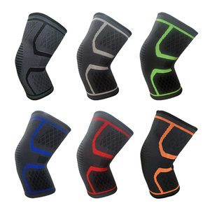 Genouillères de compression élastiques professionnelles personnalisées pour le basketball, en nylon respirant, pour la protection sportive - Product Image 2