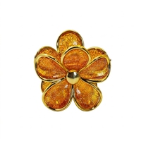 Pinces à cheveux pour femmes en PVC avec fleurs brillantes, 7,5 cm, grand bord doré, maintien solide, accessoires pour cheveux brillants pour tous les jours et la Saint-Valentin